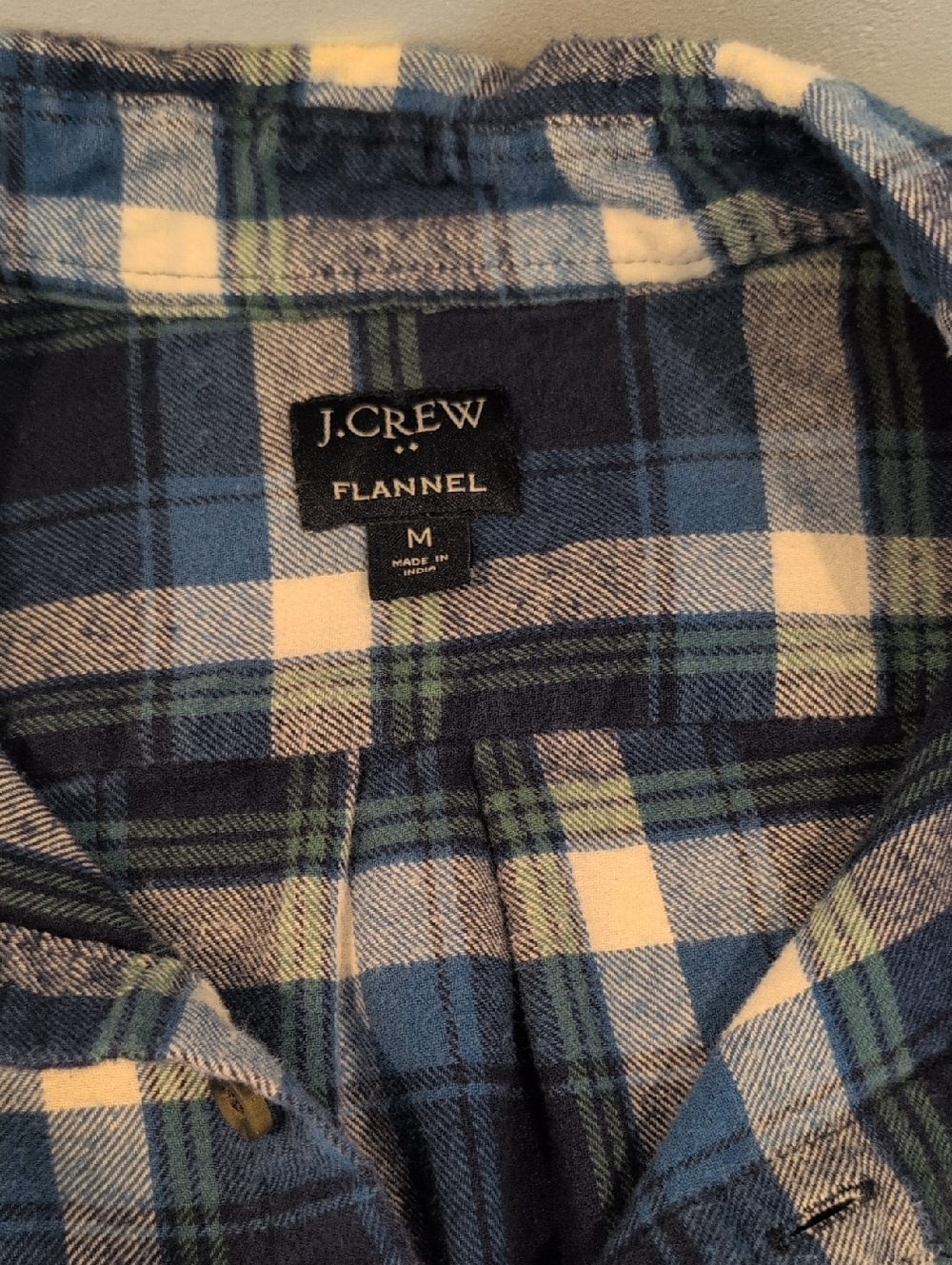 J. Crew Men's Medium Long Sleeve Button Down Plaid Flannel Style #AZ837 - Picture 2 of 13